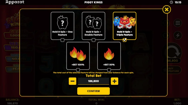 Piggy Kings - gran ganancia en Hold and Spin